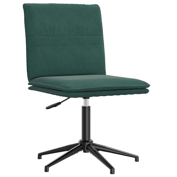 vidaXL Chaise de salle &agrave; manger Vert fonc&eacute; Velours
