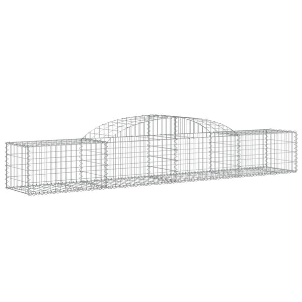 vidaXL Paniers à gabions arqués 7 pcs 300x50x40/60 cm fer galvanisé