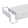 vidaXL Appui de fen&ecirc;tre Blanc 60 x 10 x 4,5 cm PVC