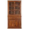 vidaXL Armoire &agrave; vitrine Bois massif 100x40x200 cm