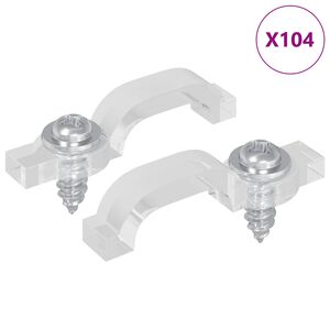 vidaXL Clips de bande LED 2 pcs Transparent 23,8 x 7,3 x 4,3 mm