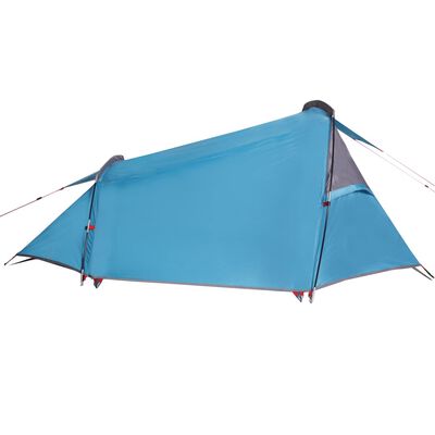 vidaXL Tente de camping tunnel 2 personnes bleu imperméable