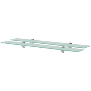 vidaXL &Eacute;tag&egrave;res murales 2 pcs Verre 80 x 10 cm 8 mm
