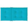 vidaXL Coussins de chaise &agrave; dossier bas lot de 2 turquoise tissu