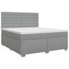 vidaXL Lit boxspring avec matelas Gris clair 140 x 190 cm Tissu