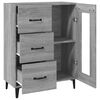 vidaXL Buffet sonoma gris 69,5x34x90 cm bois d'ing&eacute;nierie