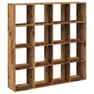 vidaXL Biblioth&egrave;que vieux bois 137,5x29x137,5 cm bois d'ing&eacute;nierie