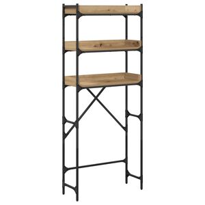 vidaXL &Eacute;tag&egrave;re pour machine &agrave; laver Ch&ecirc;ne artisanal 67 x 25 x 163 cm