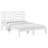 vidaXL Cadre de lit sans matelas blanc 140x190 cm bois de pin massif