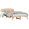 vidaXL Cadre de lit avec t&ecirc;te de lit Naturel 120 x 190 cm Pin massif