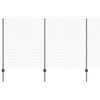 vidaXL Cl&ocirc;ture &agrave; maillons avec poteaux 10 x 1,4 m (L x H)