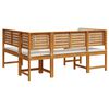 vidaXL Ensemble de banc de jardin 3 pcs Marron Bois d'Acacia Massif