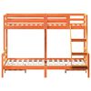 vidaXL Lit superposé sans matelas 80x200/140x200 cm bois massif