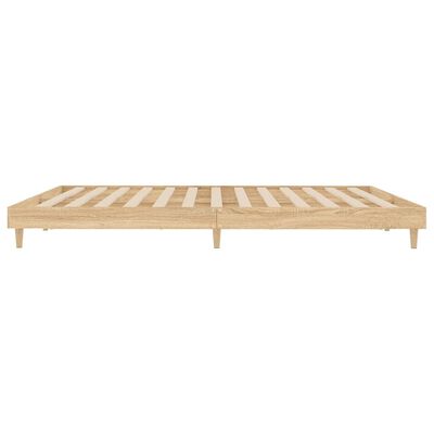 vidaXL Cadre de lit sans matelas chêne sonoma 180x200 cm