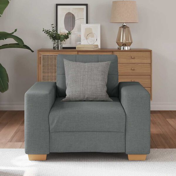 vidaXL Fauteuil Gris fonc&eacute; 100x78x80 cm Tissu