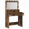 vidaXL Table de Toilette Ch&ecirc;ne fum&eacute; 79 x 41 x 135 cm Bois d'ing&eacute;nierie