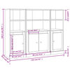 vidaXL Buffets 3 pcs sonoma gris bois d'ing&eacute;nierie