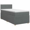 vidaXL Lit boxspring avec matelas Gris fonc&eacute; 90 x 200 cm Tissu