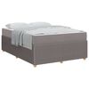 vidaXL Cadre de lit avec matelas Taupe 160 x 200 cm tissu