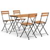 vidaXL Ensemble de bistro pliable 5 pcs Bois d'acacia solide et acier
