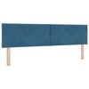 vidaXL T&ecirc;te de lit avec t&ecirc;te de lit Bleu fonc&eacute; 180 cm Velours