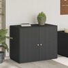 vidaXL Armoire de rangement de jardin Noir 100x55,5x80 cm Résine tressée