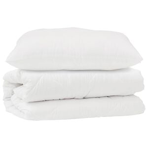 vidaXL Ensemble de Duvet avec oreiller 2 pcs Blanc Microfibre