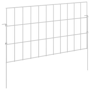vidaXL Cl&ocirc;ture de jardin avec piquets 48 pc 55 x 30 cm Acier galvanis&eacute;