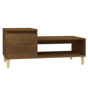 vidaXL Table basse Ch&ecirc;ne marron 100x50x45 cm Bois d'ing&eacute;nierie