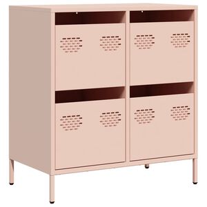 vidaXL Buffet rose 68x39x73,5 cm acier lamin&eacute; &agrave; froid