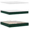 VidaXL Cadre de lit ottoman avec matelas vert fonc&eacute; 180x200cm velours