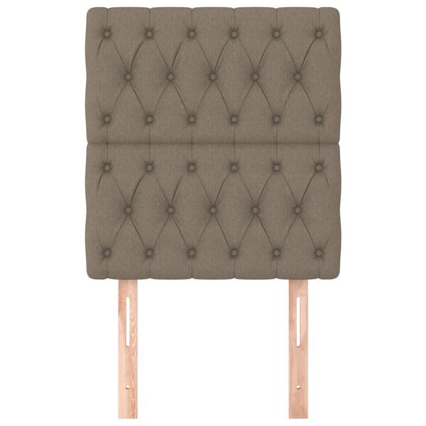 vidaXL T&ecirc;te de lit Taupe 80x7x118/128 cm Tissu