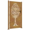 vidaXL Portail de jardin 100x175 cm en acier Corten avec motif arbre