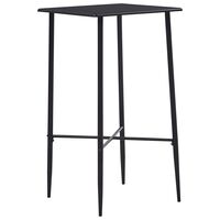 vidaXL Table de bar Noir 60x60x111 cm MDF