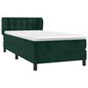 vidaXL Sommier &agrave; lattes de lit avec matelas Vert fonc&eacute; 90x190 cm