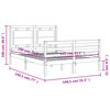 vidaXL Cadre de lit sans matelas blanc bois massif