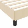 vidaXL Lit &agrave; ressorts avec matelas Cr&egrave;me 90 x 190 cm tissu
