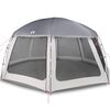 vidaXL Tente piscine toit amovible parois maille gris 612x612 cm