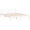 vidaXL Cadre de lit sans matelas blanc 140x200 cm bois de pin massif