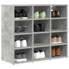 vidaXL Cabinet &agrave; chaussures avec &eacute;tag&egrave;re Gris b&eacute;ton 77,5 x 30 x 67 cm