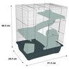 FLAMINGO Cage pour hamsters Enzo 3 41,5x28,5x48,5 cm Bordeaux