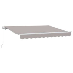 vidaXL Auvent manuel 2,5 x 2 m Gris clair 100 % polyester
