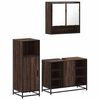vidaXL Ensemble de meubles de salle de bain 3 pcs Chêne marron