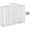 vidaXL Paniers &agrave; gabions arqu&eacute;s 9 pcs 200x50x140/160 cm Fer galvanis&eacute;