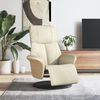 vidaXL Fauteuil inclinable avec repose-pieds cr&egrave;me similicuir
