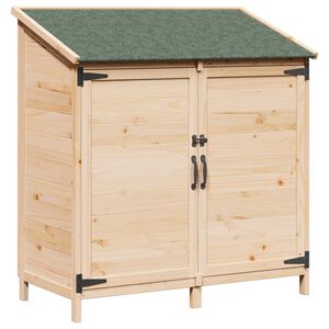 vidaXL Abri de jardin Naturel 106,5 x 56 x 113,5 cm Bois d'ing&eacute;nierie