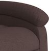 vidaXL Fauteuil inclinable de massage &eacute;lectrique Marron fonc&eacute; Tissu