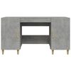 vidaXL Bureau Gris béton 140x50x75 cm Bois d'ingénierie