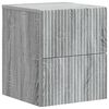 vidaXL Cabinet de chevet mural Sonoma gris 33 x 34,5 x 40 cm