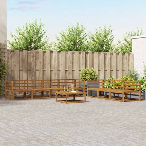 vidaXL Ensemble de canap&eacute;s d'ext&eacute;rieur 8 pcs Naturel